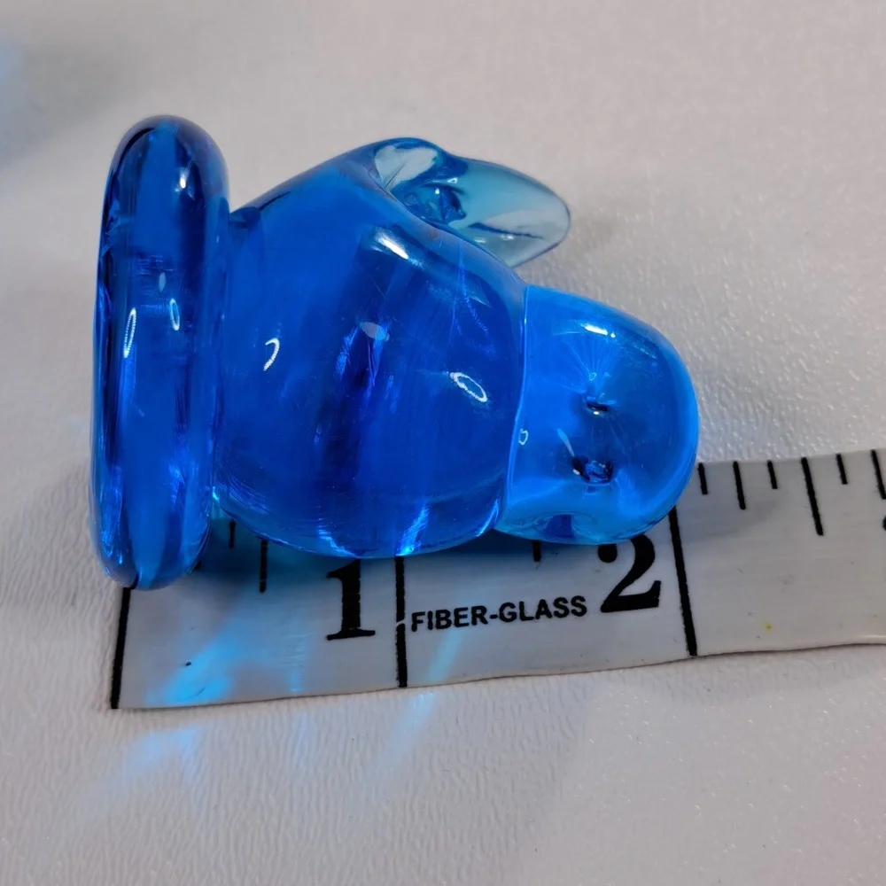2 Leo Ward Glass Blue Bird of Happiness Signed Figurine USA - Picture 12 of 14